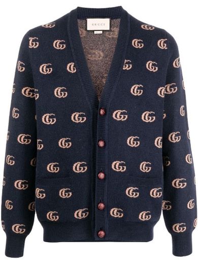 Gucci Intarsia GG Logo Cardigan - Farfetch