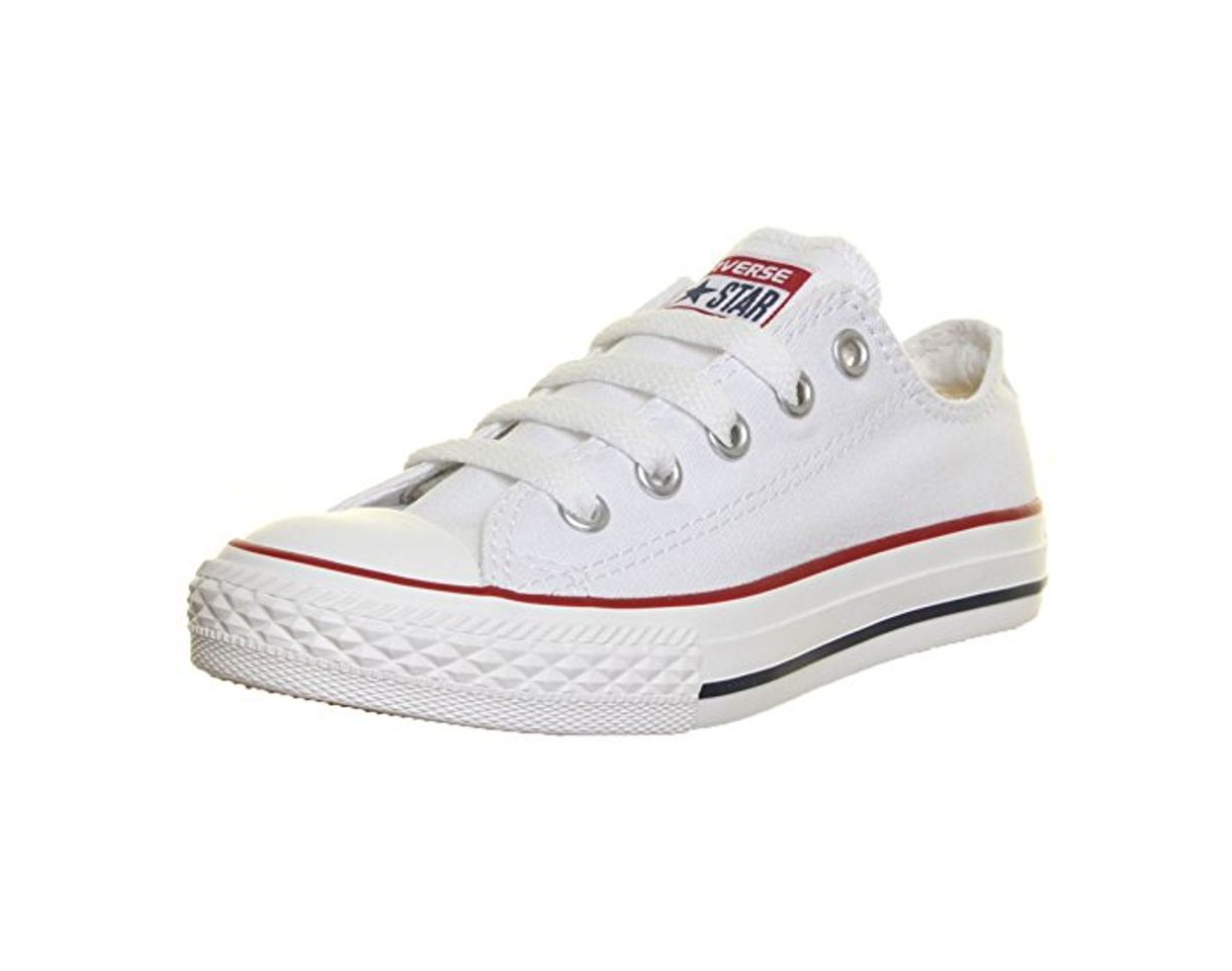 Fitness Converse Chuck Taylor All Star, Zapatillas de Lona Infantil, Blanco, 25 EU