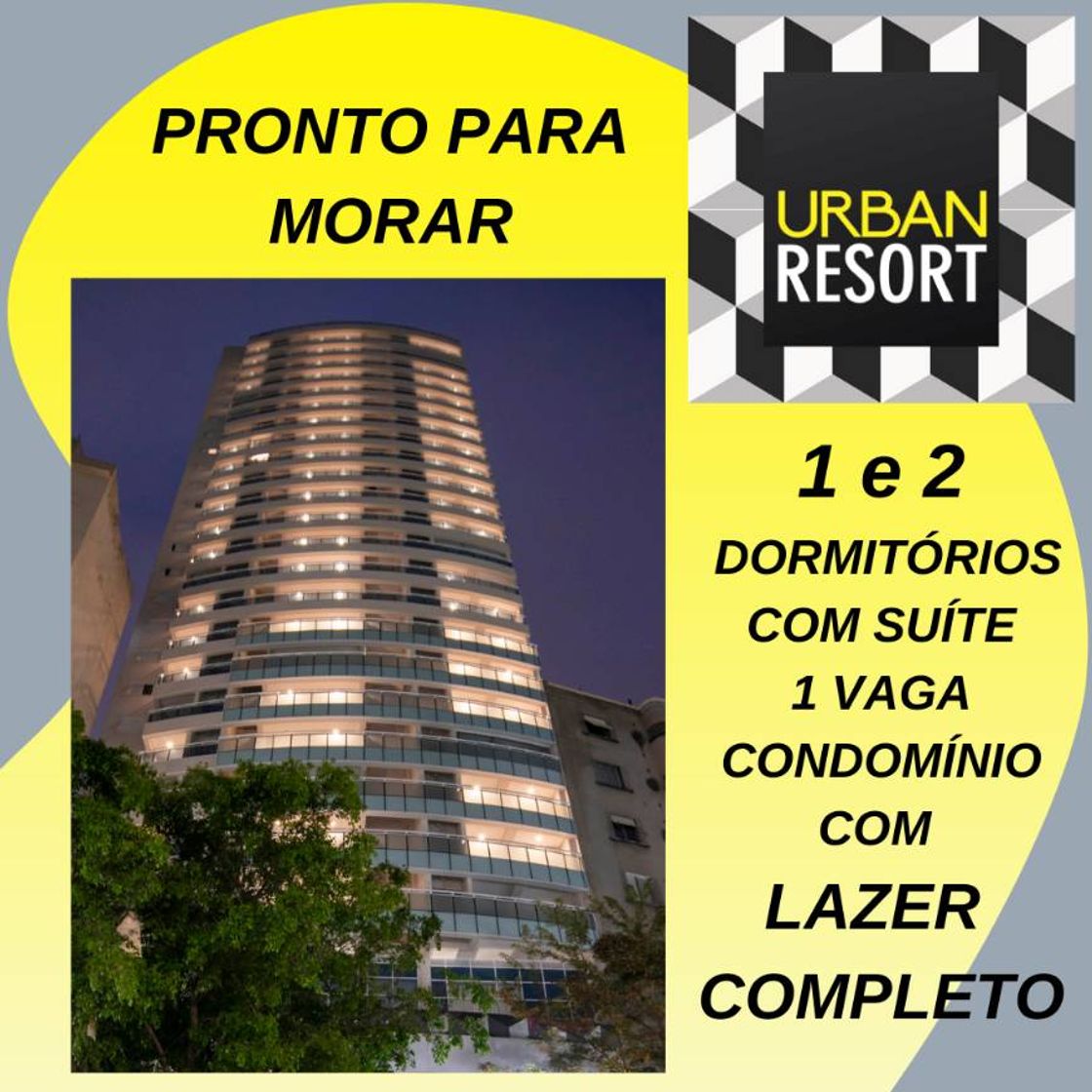 Fashion Urban Resort - Pronto para Morar 1 e 2 Dormitórios com vaga 