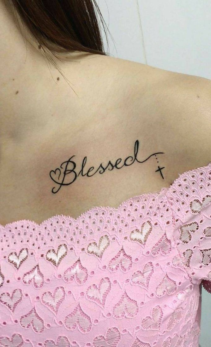 Fashion Tatoo Blessed