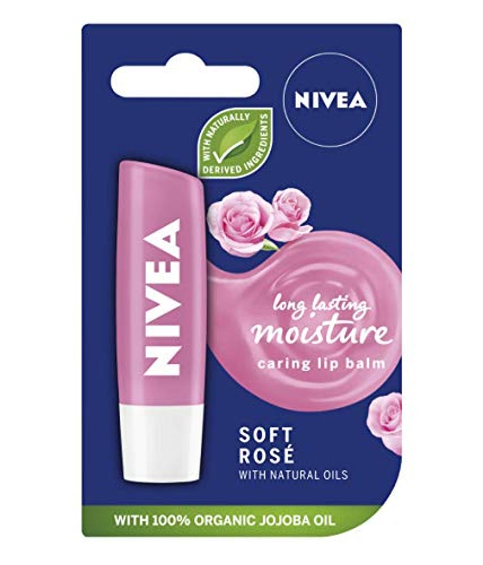 Belleza 3 bálsamo labial Nivea SOFT ROSE de 4