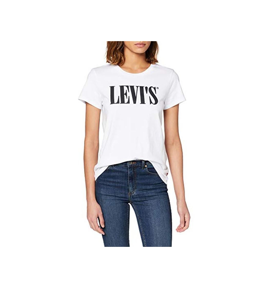 Fashion Levi's The Perfect Tee, Camiseta, Mujer, Blanco (90's Serif T2 White