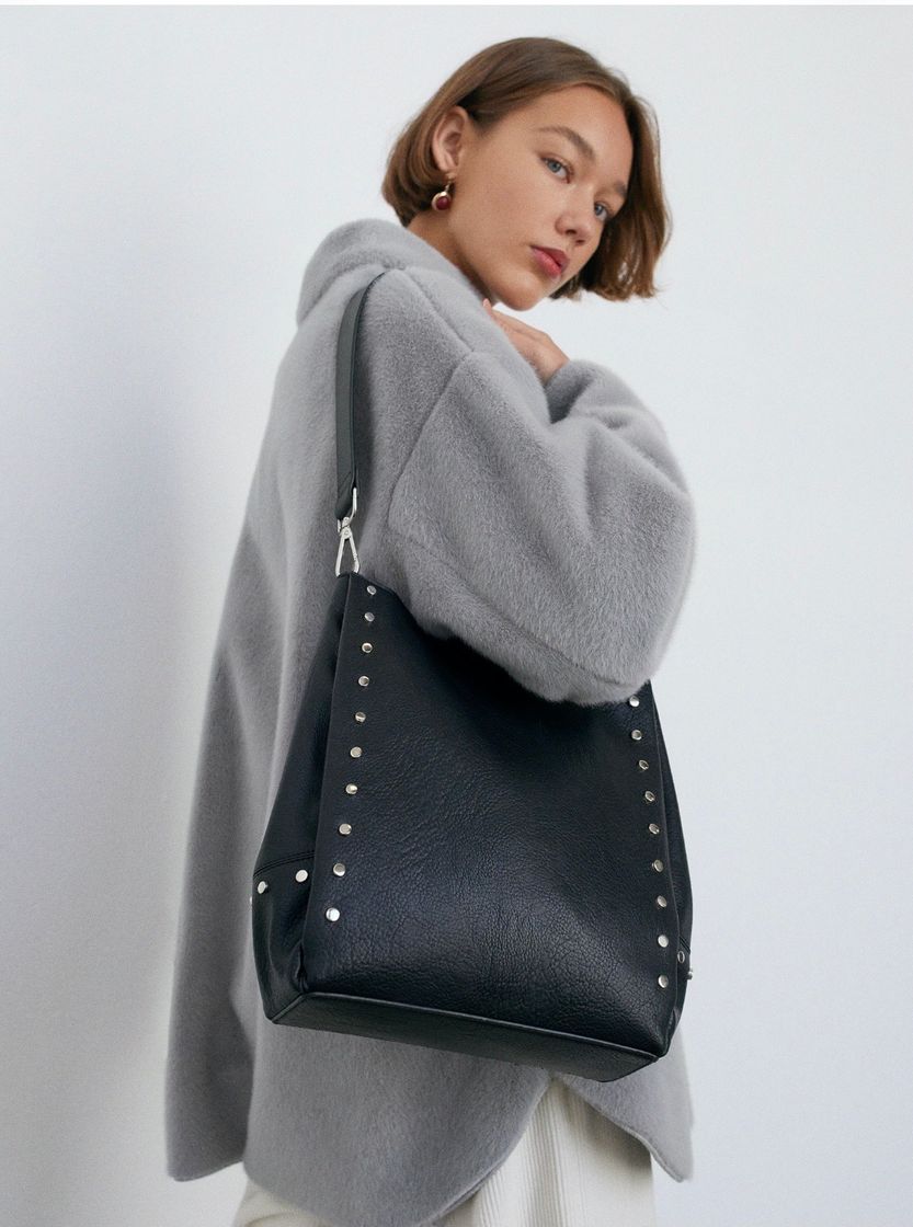 Social Bolso negro tachuelas
