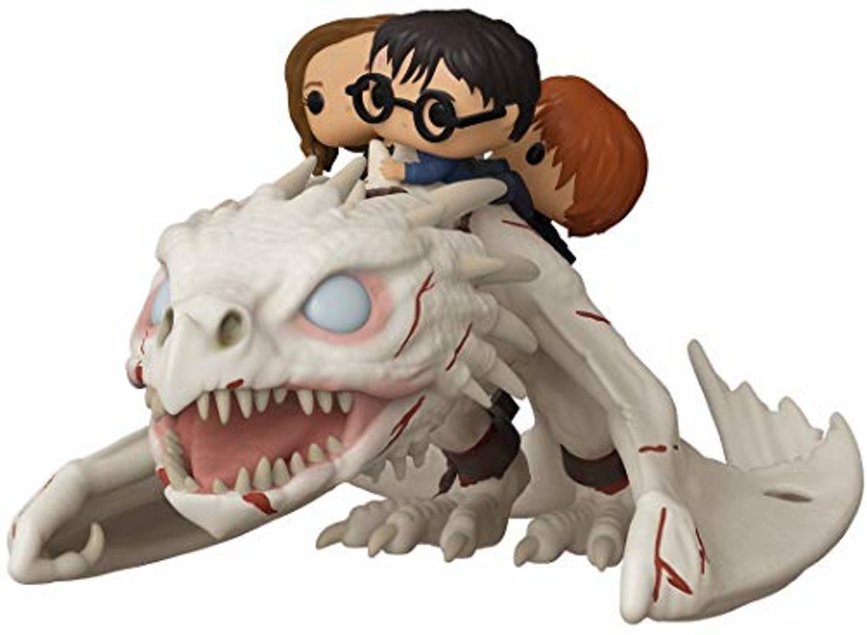 Social Funko- Pop Ride Potter-Dragon w/Harry, Ron, & Hermione Figura Coleccionable, Multicolor