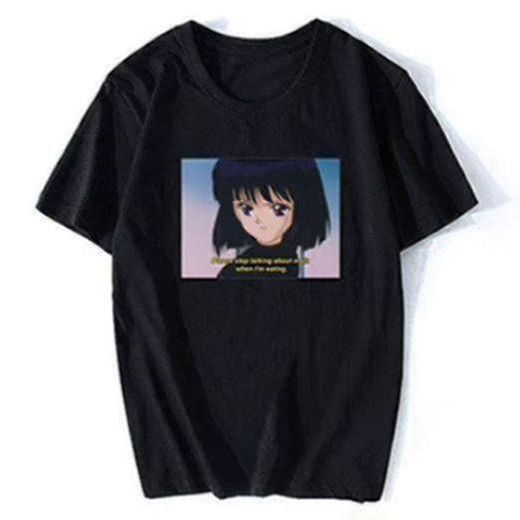 Vaporwave Sailor Moon Funny Quote Japan T-Shirts Streetwear Aesthetic O-Neck Tees Tops