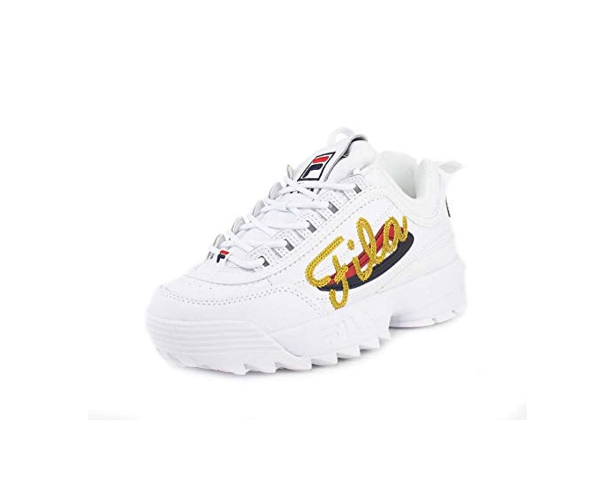 Producto Fila - Modelo Disruptor II Premium Repeat - Zapatillas para mujer, Blanco