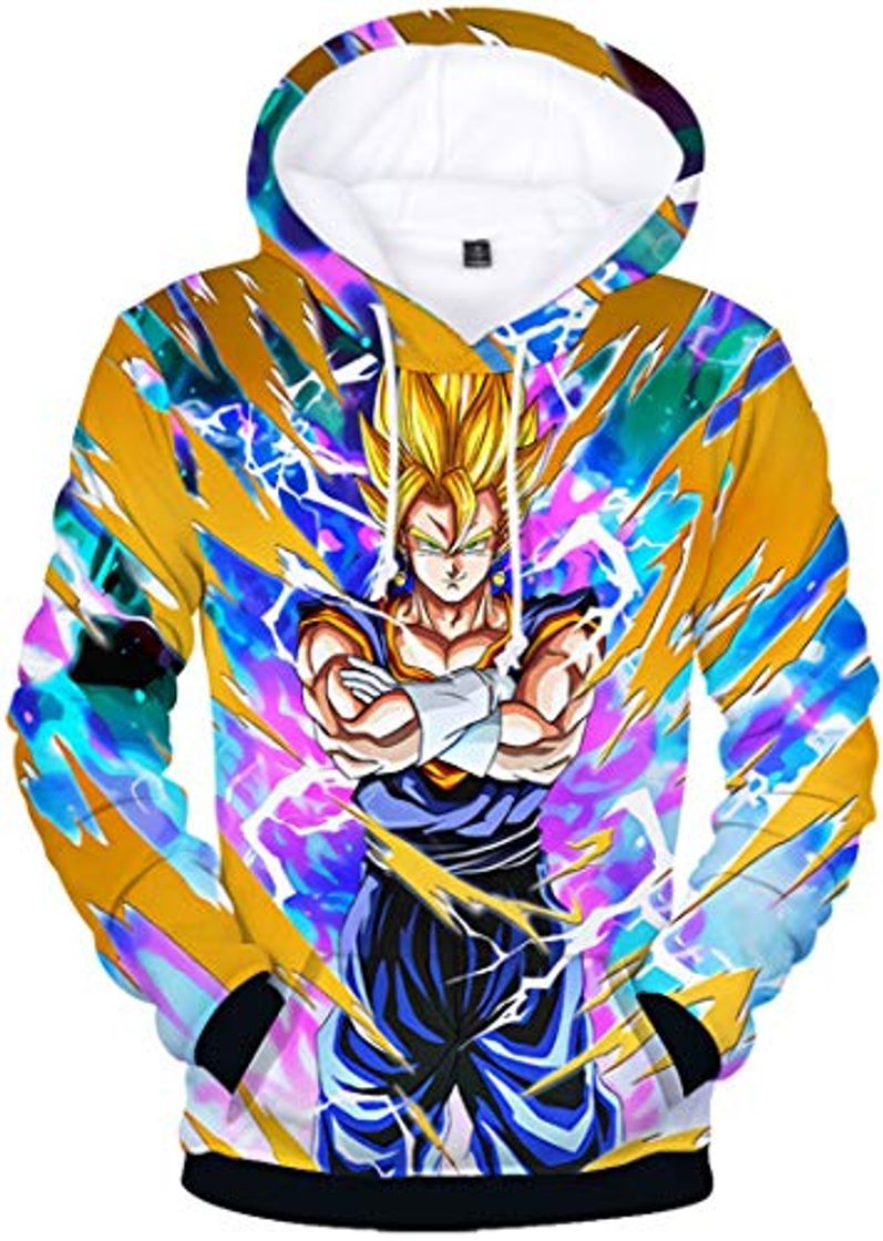 Fashion PANOZON Sudadera para Hombre Impresa Dragon Ball Chaqueta Deportiva Anime Japonés Estilo