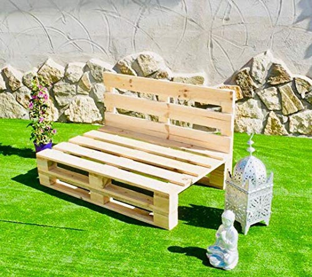 Social Sofa PALETS Europeo -Interior/Exterior 120cm X 80cm Nuevo A ESTRENAR-Natural