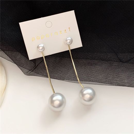 Romote Pendientes de Gota de la Borla de la Barra simulada de Perlas Largo para Las Mujeres OL Estilo Dulce cuelgan Brincos PartyGift