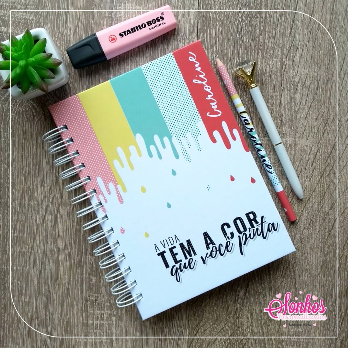 Moda Agenda com frase ✏️