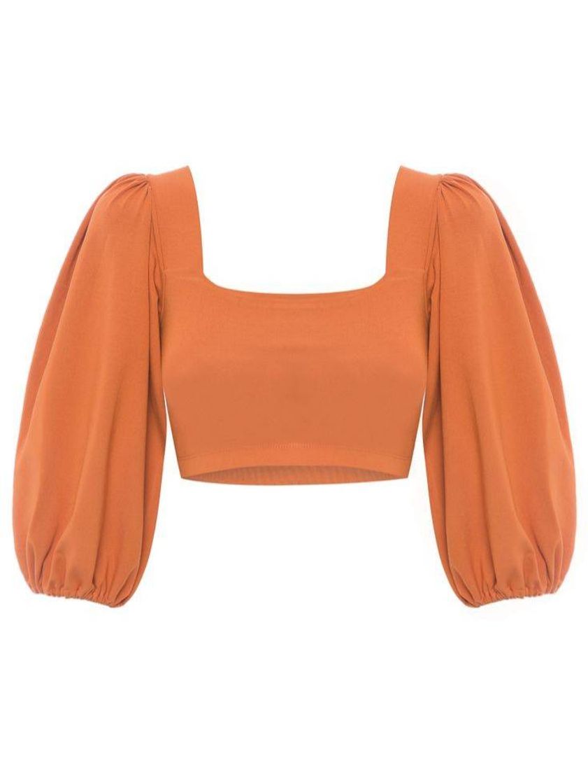 Moda Blusa top manga bufante 