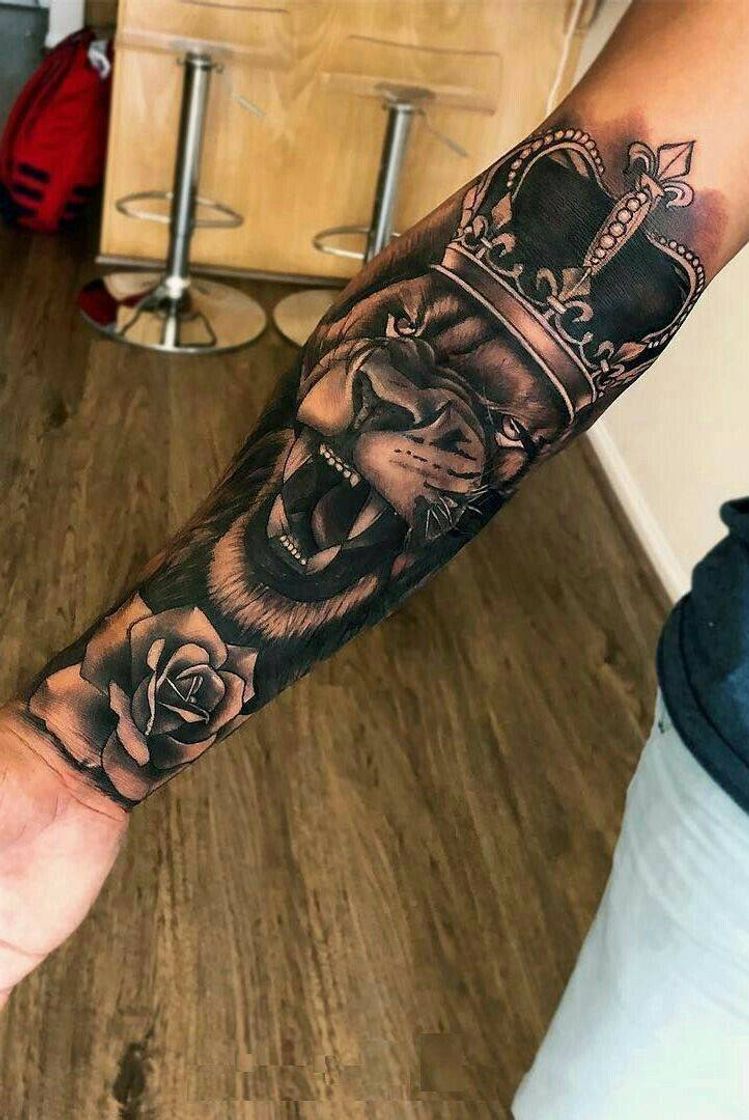 Social Tattoo masculina leão