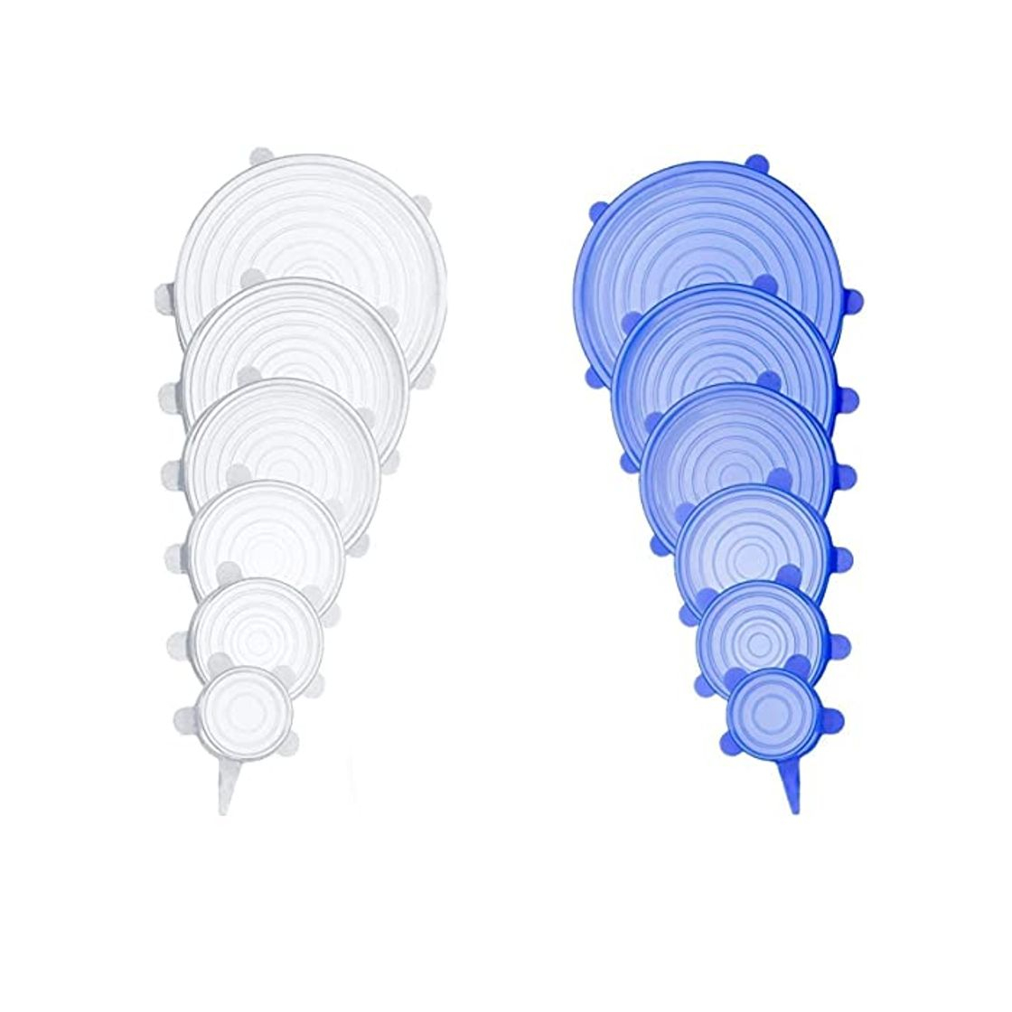 Social Tapas elásticas de silicona, reutilizables, duraderas, expandibles, Ideal para mantener las comidas