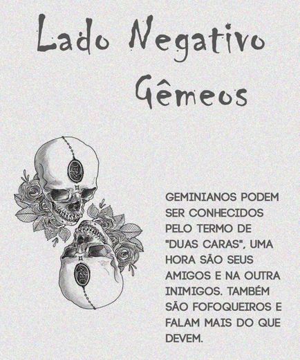 Lado negativo de gêmeos 