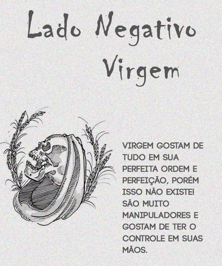 Lado negativo de Virgem 