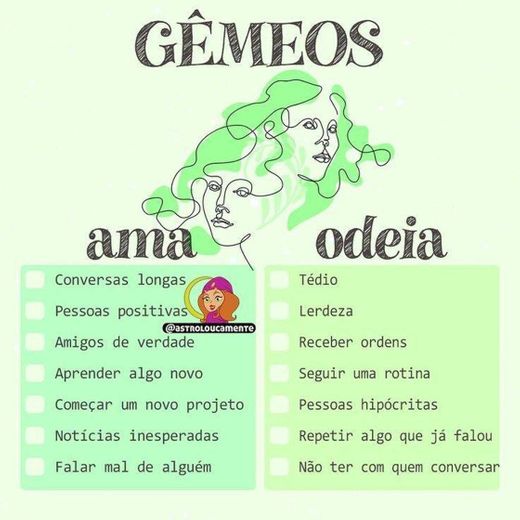 Gêmeos ama e odeia 