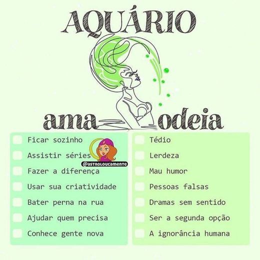 Aquário ama e odeia 