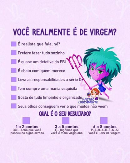 Você realmente é de Virgem?