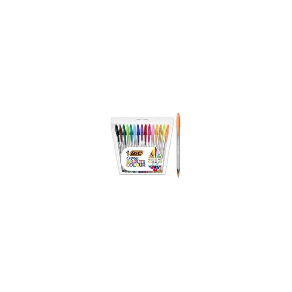 Producto BIC Cristal Multicolour - Pack de 15 unidades, bolígrafos de punta ancha