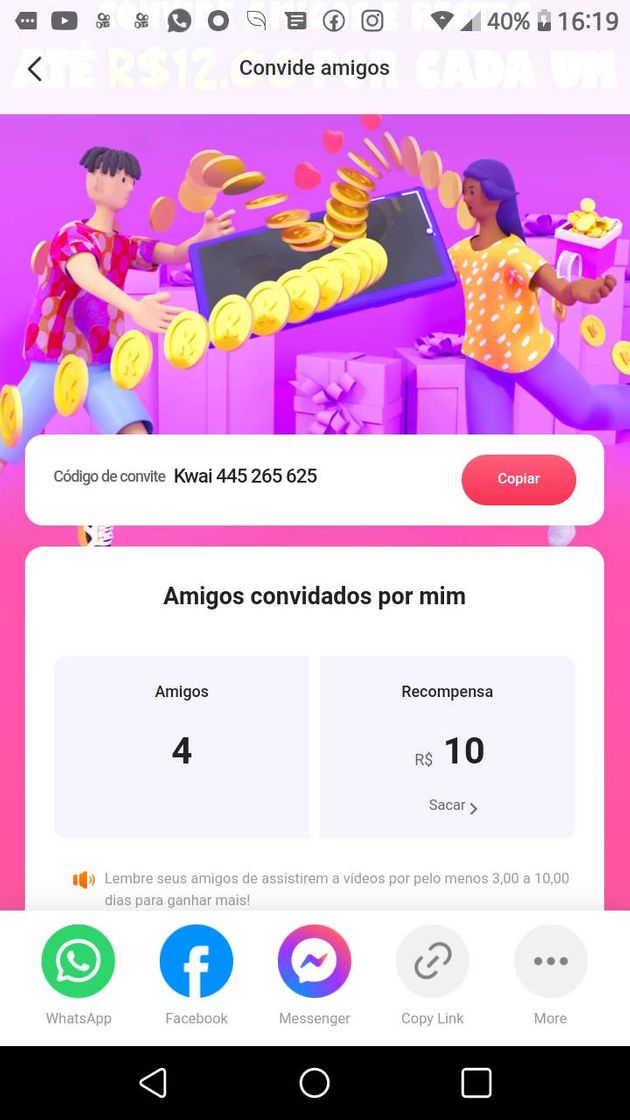 App Venha ganhar dinheiro que pode retirar imediatamente!https:/