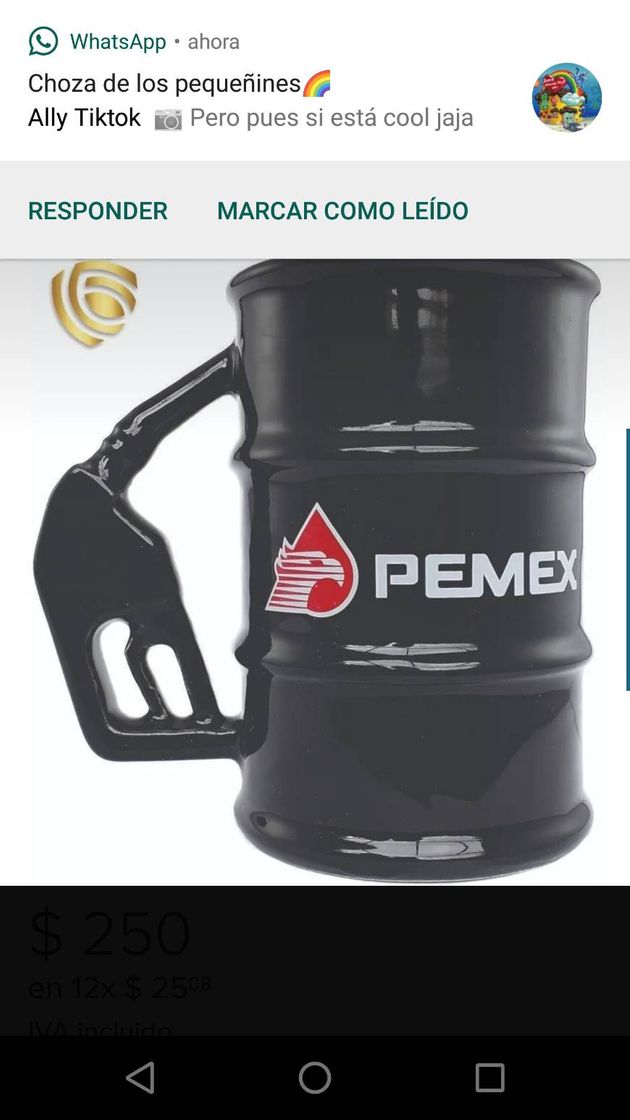 Product Taza Barril Pemex