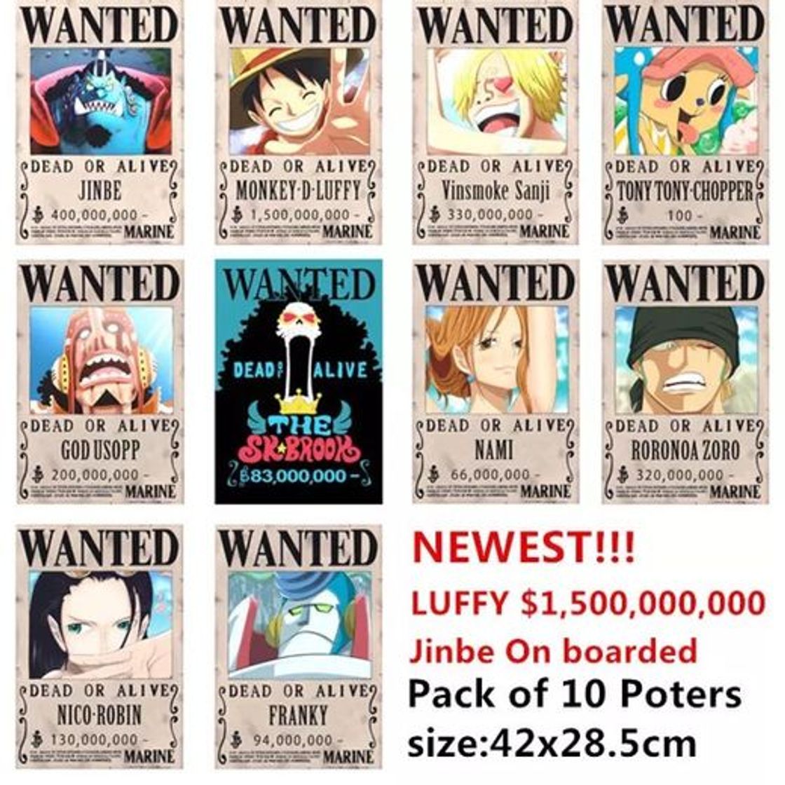 Producto Carteles One Piece wanted