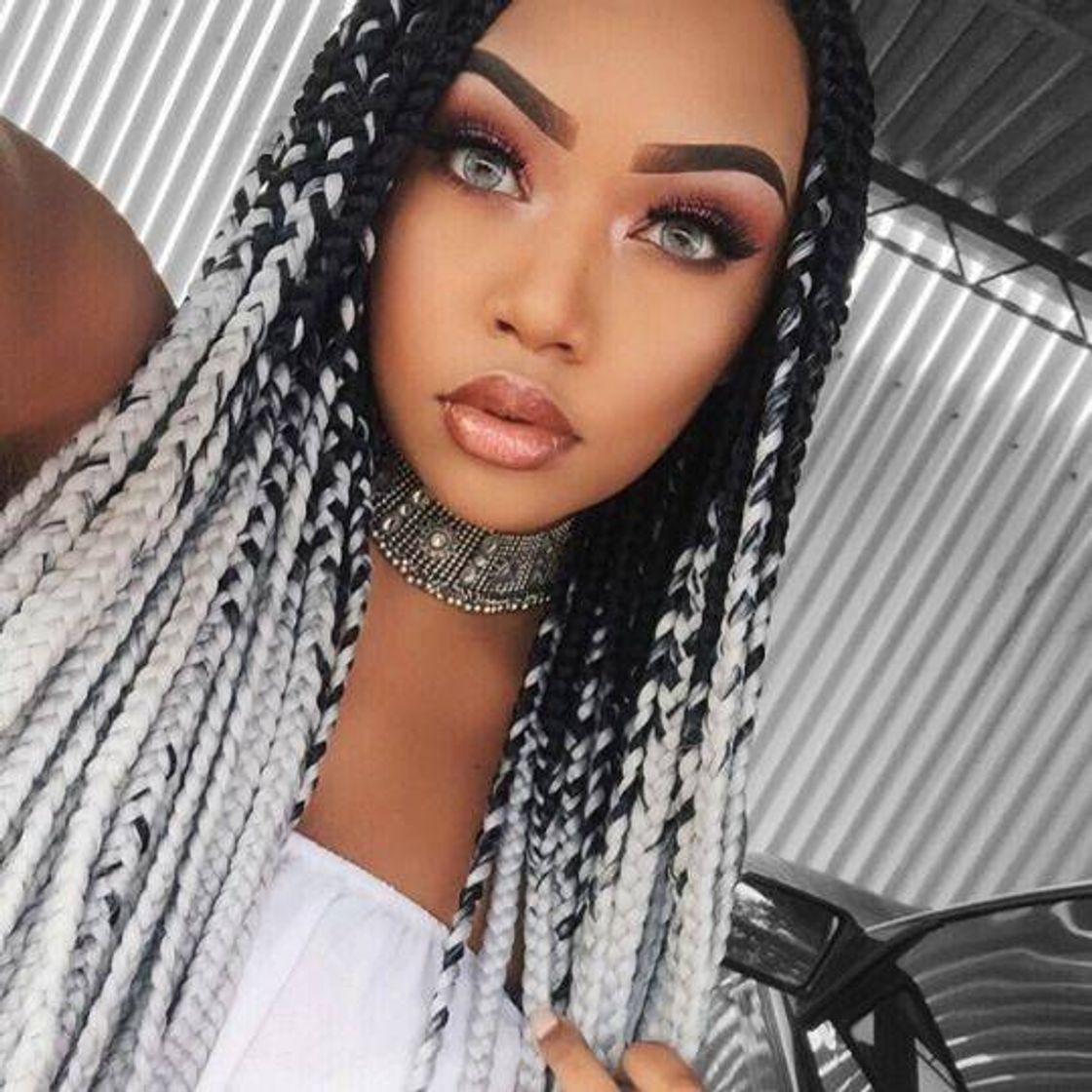 Fashion Trança Box Braids Branco