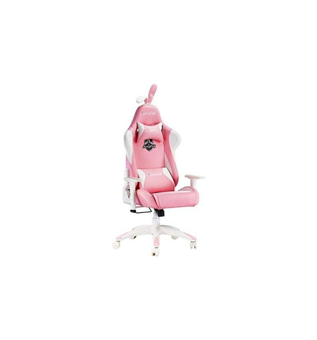 Product AutoFull Rosa Silla Gaming de Ergonómica Silla de Oficina Silla Gamer Ajustable