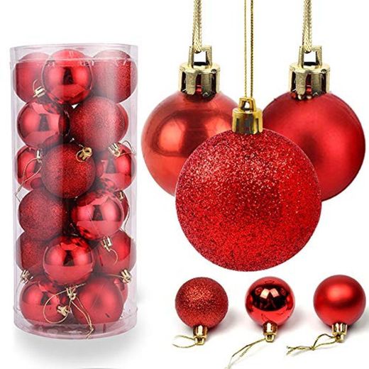 O-Kinee Bolas de Navidad Rojo