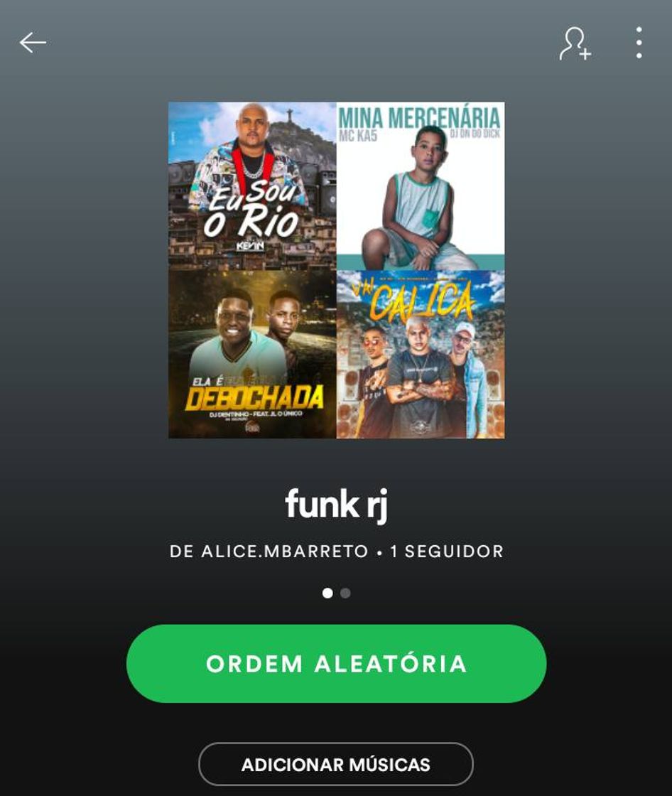 Music playlist funk