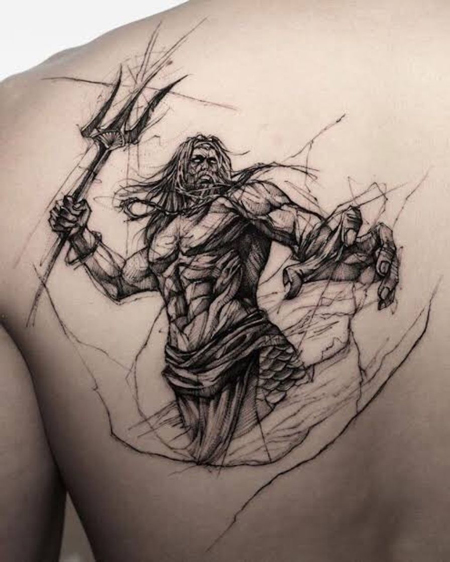 Fashion Tatto Poseidon