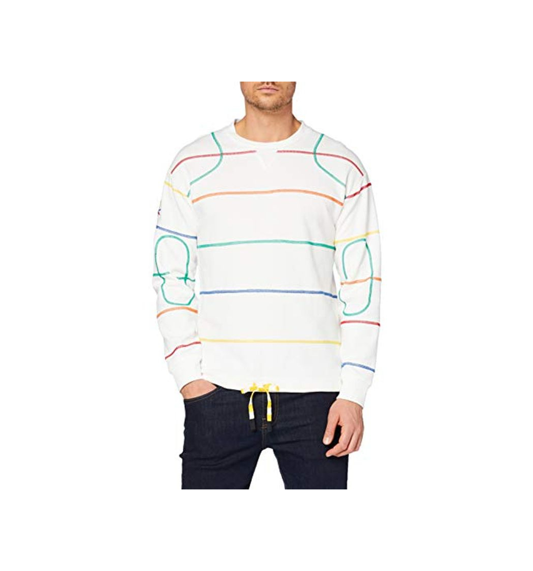 Moda United Colors of Benetton Felpa Sudadera, Blanco