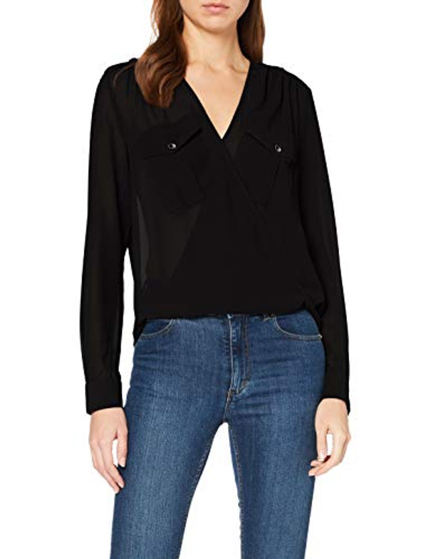 Moda Sisley Blusa, Negro