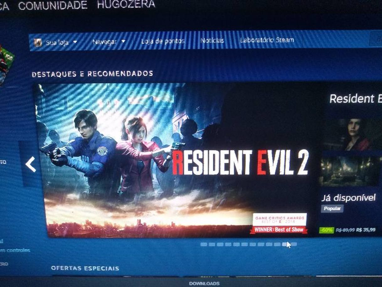 Jogo de vídeo Promoção de jogos na steam residente evil 2 remastered 36$