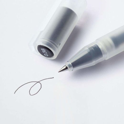 Muji 0,5 mm Gel Ink Pen Set - negro