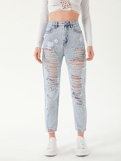 SHEIN jeans com apliques 🌼