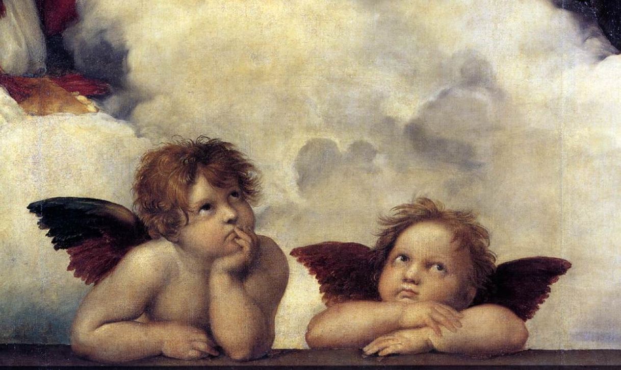 Fashion Putti, detail from The Sistine Madonna, 1513