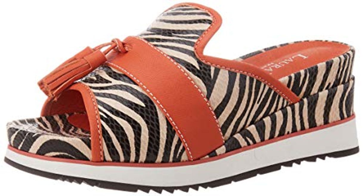 LAURA VITA Hecio 02, Mules Mujer, Naranja