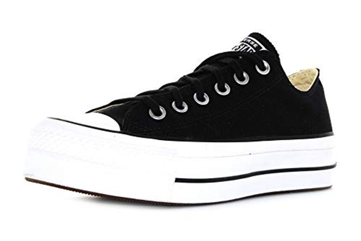 Product Converse Chuck Taylor CTAS Lift Ox Canvas, Zapatillas para Mujer, Negro