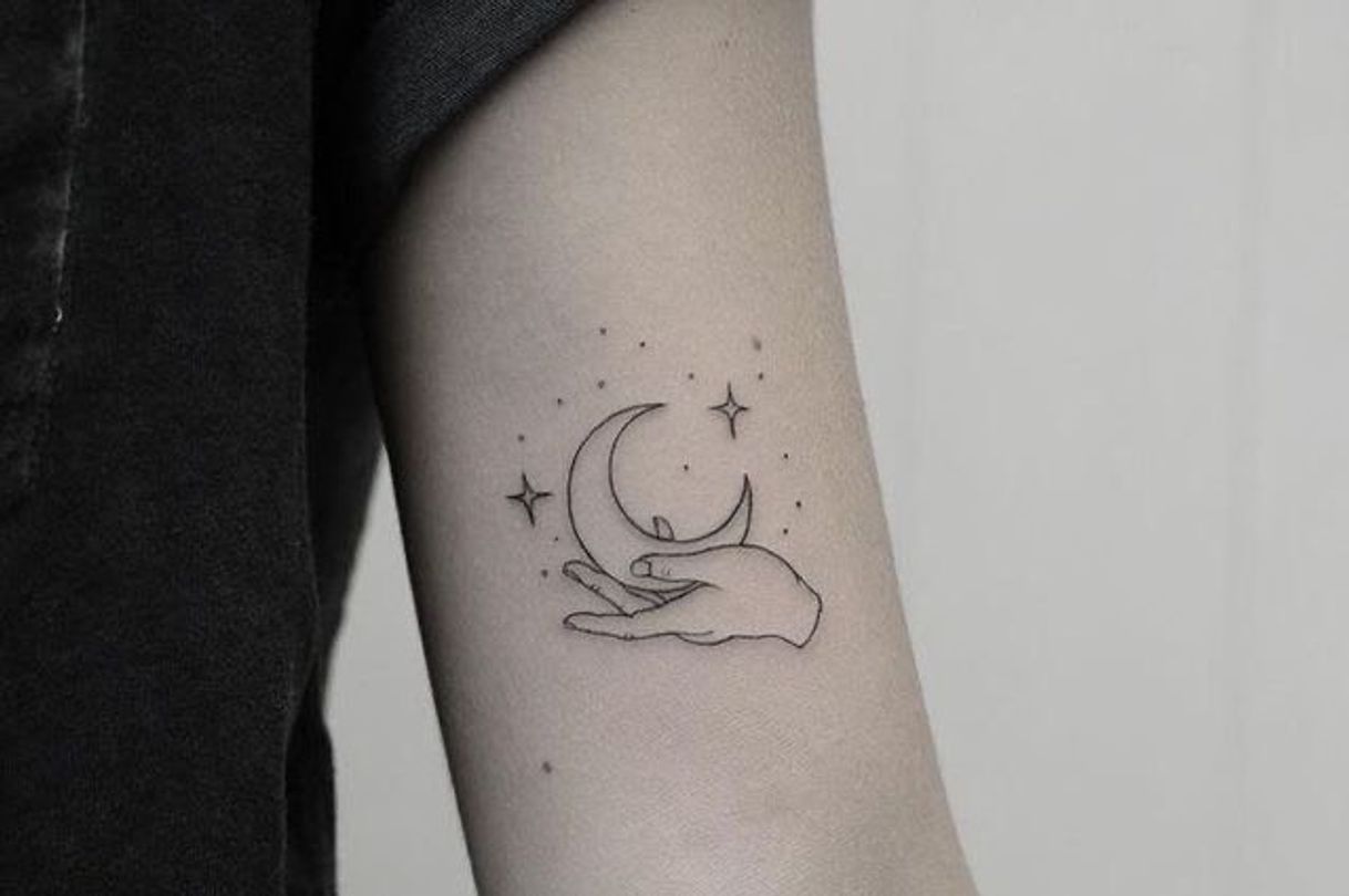 Moda Tatuagem de Lua 