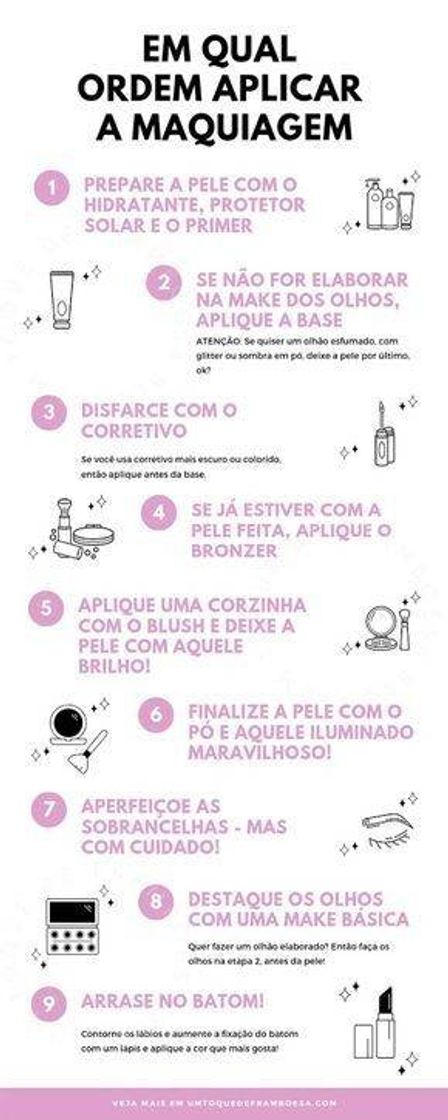Ordem correta de aplicar produtos de maquiagem
