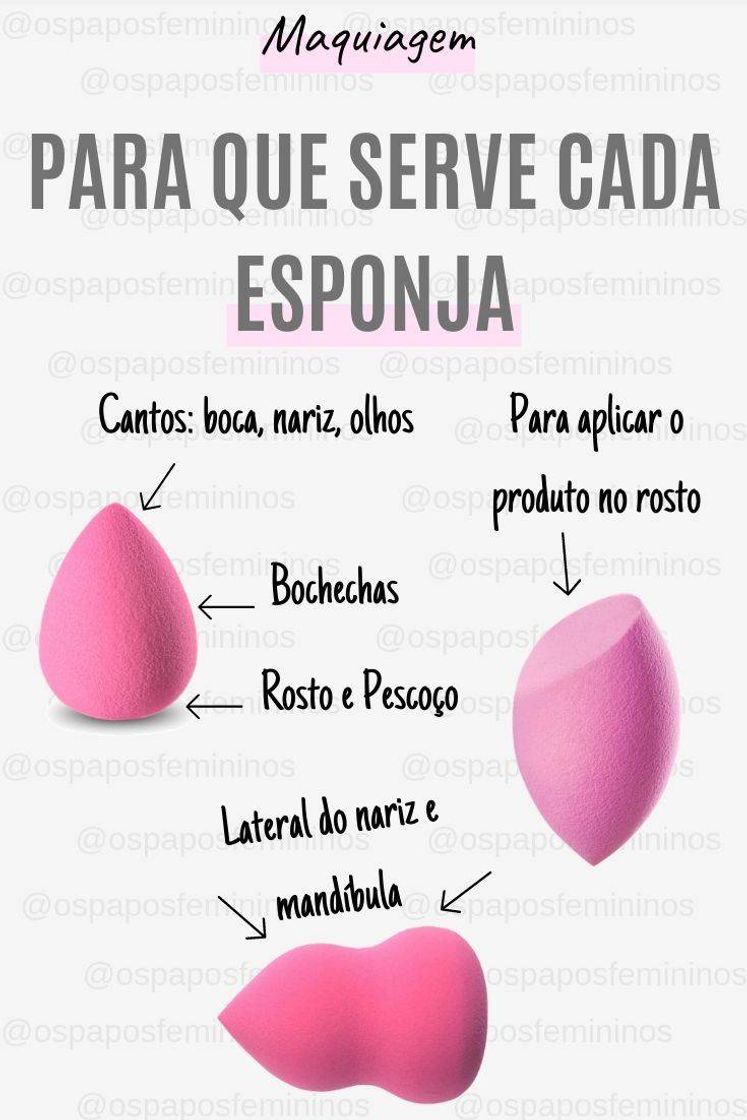 Para que serve cada esponja 