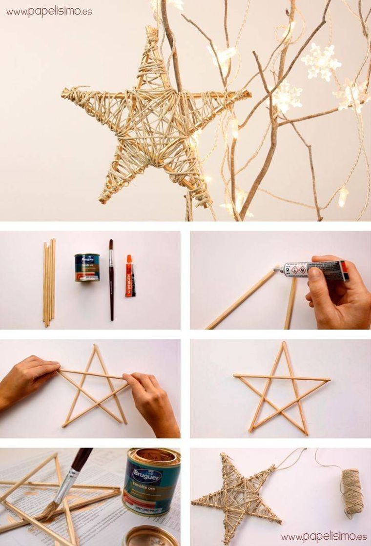Estrela decorativa para árvore de natal
