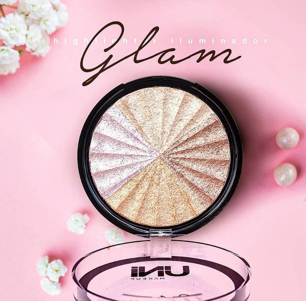 Moda Iluminador glam Highligther uniMakeup 