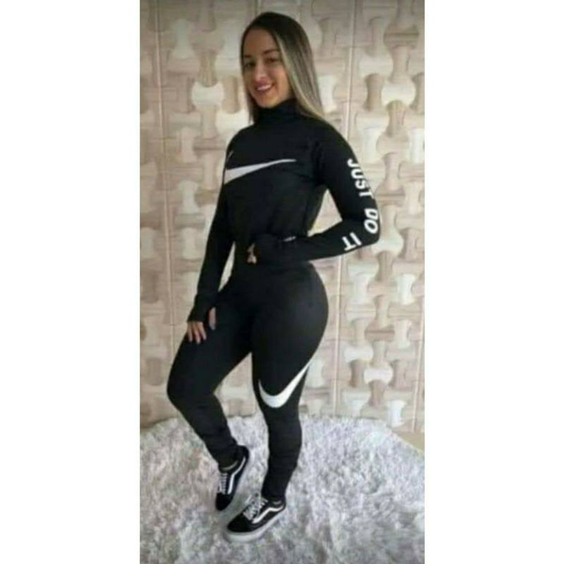 Moda Conjunto nike preto feminino Just do It Moda Blogueira