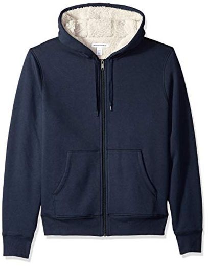 Amazon Essentials Sherpa Lined Full-Zip Hooded Fleece Sweatshirt Novelty-Hoodies, Marino, US XXL