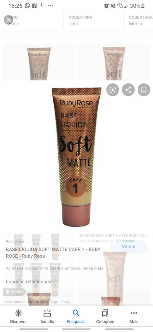 Fashion Base Ruby Rose - Compre Base Líquida Soft Matte, Natural Look.