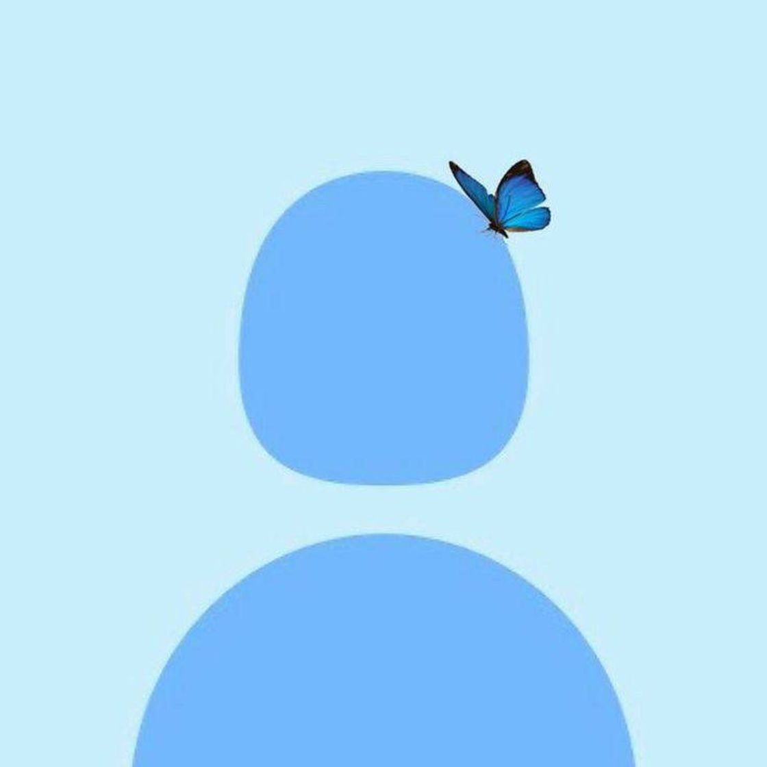 Fashion blue butterfly icon