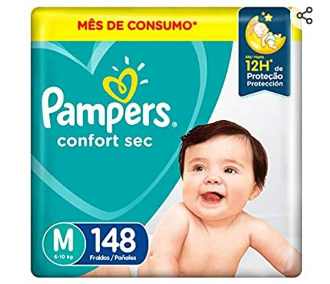 Fashion Fralda Pampers Confort Sec M 148 Unidades, Pampers

