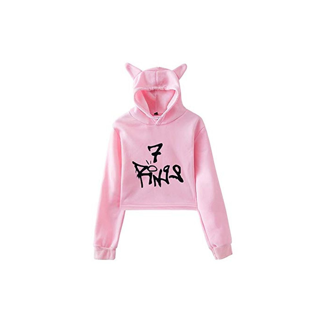 Social Sudadera De Mujer De Manga Larga Sudadera De Algodón Casual Suelta Sudadera con Capucha Y Estampado Ariana Grande Sudadera Dulce Niña Orejas De Gato
